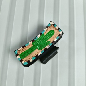 Best Seller Design Custom Luxury Hand Tooled Leather Hair Claw <b>Clips</b> Women Accessories Fashionable Big Clutchers For Women - Product Image 1