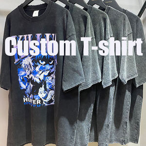 T-shirt unisexe surdimensionné 100 % coton avec logo personnalisé, haute qualité, vente en gros, pour homme, impression en relief, streetwear vierge - Product Image 2