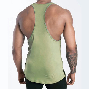 Camiseta de tirantes para gimnasio OEM para hombre, ajustada, para fitness, entrenamiento, diseño personalizado, de elastano - Product Image 5