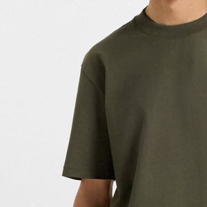 Solid Color With High Quality Material With Short Sleeves Casual T Shirt Trendy Street Look For Men With Custom Logo Designing - Product Image 3