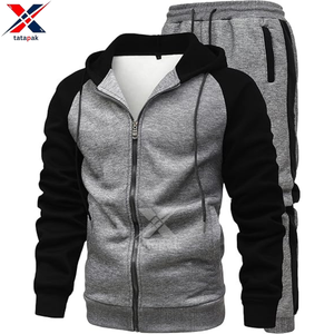 100% Cotton Streetwear Solid <b>Plain</b> Dyed Unisex <b>Tracksuits</b> with 300 Grams Fabric Weight for Autumn - Product Image 2