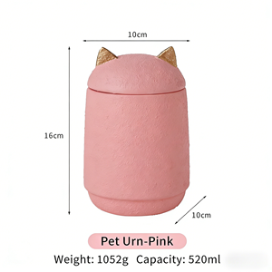 Urna per Ceneri di Gatto in Ceramica Artigianale, Urna Funeraria a Forma di Gatto, Urna Commemorativa per Animali Domestici per Uso Interno ed Esterno per Cani e Gatti - Product Image 5