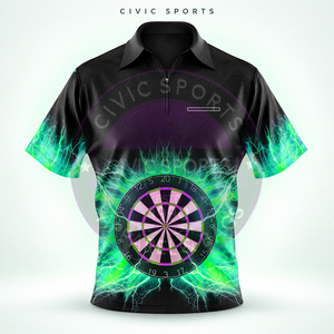 เสื้อโปโลผู้ชาย CIVIC SPORTS แบบสั่งทำพิเศษ แขนสั้น พิมพ์ลายดิจิทัล แห้งเร็ว ดีไซน์สปอร์ต ลายเป้าลูกดอก - Product Image 3