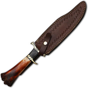 Cuchillos Bowie Hechos a Mano de Acero Inoxidable, Herramienta de Supervivencia para Exteriores, Cuchillos Bowie de Caza con Hoja Fija, Cuchillo para Acampar al Aire Libre - Product Image 4