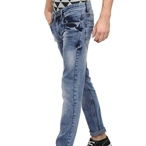Jeans skinny pour garçon de haute qualité 2024, pantalon en denim contrasté, style décontracté, coupe droite, service de conception OEM ODM - Product Image 2