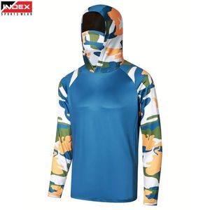 Camisa de Pesca con Capucha de Manga Larga para Hombre, Estampado de Camuflaje, Protección Solar UPF 50 Anti-UV, Ropa para Actividades al Aire Libre - Product Image 1