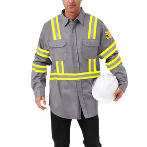 Vêtements de travail de haute qualité 100% coton FR antistatiques certifiés CE, manches longues, ignifuges, pour soudeurs américains, mineurs et électriciens - Product Image 6