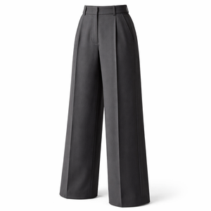 Pantalon large taille haute 100 % coton anti-plis respirant pour femme - Vente en gros OEM - Fournisseur de pantalons personnalisés pour commandes en gros - Product Image 3