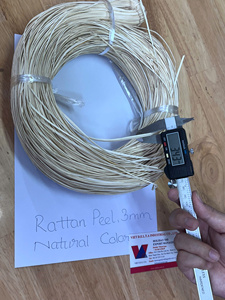 Softened Rattan Ribbon Cane Peel Durable Natural <b>Bleached</b> Custom Size Rattan Split Skin Rattan Peels Garden Furniture Material - Product Image 5
