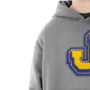 Vêtements décontractés pour hommes, sweat à capuche à manches longues en chenille brodée, 100% coton, tendance, vente chaude, qualité supérieure, prix bas - Product Image 5