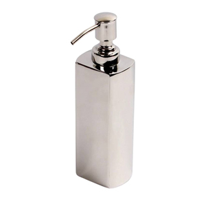 Modern Stainless Steel Soap <b>Dispenser</b> Square Chrome Countertop Liquid Lotion Pump Bottle For Luxury Hotel And Home Bathroom - Product Image 1