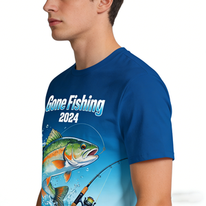 Custom High Quality Fishing T-Shirt 100% Polyester Light weight Breathable Summer Wear Fishing T-Shirt Fishing - Product Image 4