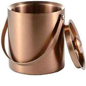 Stainless Steel Ice <b>Bucket</b> <b>With</b> <b>Lid</b> And Scoop Round Industrial Design Rust Resistant Party Cooler ice <b>Bucket</b> - Product Image 5