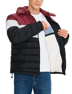 Blouson d'hiver matelassé pour homme en toile de haute qualité, personnalisé, avec col à capuche amovible, séchage rapide, respirant, style urbain - Product Image 4