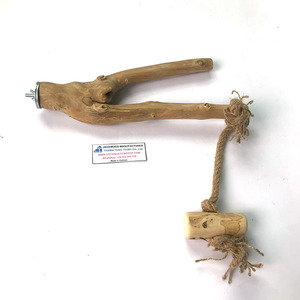 Décorations d'aquarium en bois naturel en forme de cylindre avec cordelette pour ornement de bassin à poissons - Product Image 4