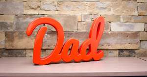 Table décorative créative en bois d'ingénierie Dad Fancy Showpiece, articles décoratifs en bois esthétique, peint en orange - Product Image 5