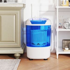 Lavatrice Portatile Mini Semi-Automatica con Centrifuga e Tubo di Scarico, Capacità 2.5kg, Pieghevole, Controllo Meccanico, Spina USA - Product Image 2