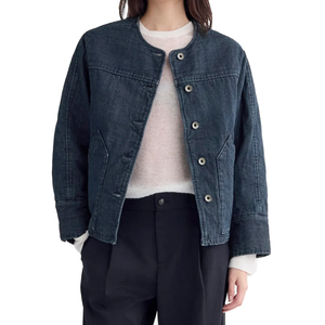 Chaqueta vaquera acolchada tipo barril para mujer, de algodón, estilo oversize, ropa de trabajo, ropa exterior, fabricante OEM de marca privada personalizada - Product Image 1