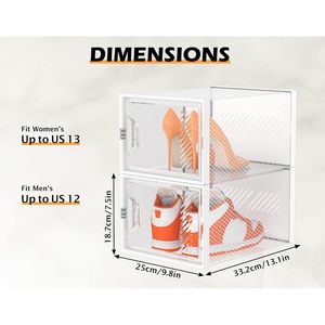 Confezione da 12 Scatole Impilabili in Plastica Trasparente Extra Large per Scarpe, Adatte per Taglia 13 - Product Image 3