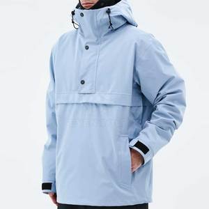 Chaqueta de Esquí Impermeable con Capucha Azul Claro para Hombre, Cierre de Botones, Cortavientos, Ropa Deportiva para la Nieve, Talla Adulto - Product Image 2