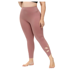 Leggings taille haute pour femmes en gros |   Pantalons de sport en tricot sans couture, coupe extensible, pour la gym et le yoga - Product Image 1