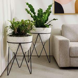 Elegante soporte para plantas, maceta con marco de metal, soporte contemporáneo para plantas, soporte decorativo de hierro para plantas de balcón. - Product Image 5