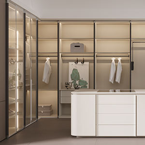 Meubles de maison américains aux normes excellentes Armoire au design moderne Armoire armoire en MDF de qualité E1 personnalisable - Product Image 4