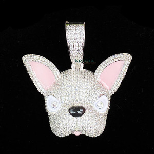Pendentif Cœur Couronne en Argent 925 Plaqué Or avec Diamant de Laboratoire et Cristal, Charme Unisexe de Luxe pour Usage Quotidien - Product Image 2