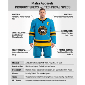 Camiseta de Hockey sobre Hielo Personalizada para Portero, 100% Poliéster, 160GSM, Estilo Retro, Bordado Tackle Twill, OEM, Ropa Deportiva Profesional para Hombre - Product Image 5