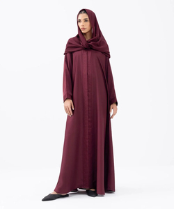 High Quality Thobe / Thawb Traditional Long <b>Islamic</b> Abaya With Attached Hoodie and Hijab - Modest Women's Jilbab Dress - Product Image 2