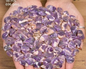 Lot de cabochons en améthyste naturelle, pierres précieuses lisses et polies, formes variées, pierres de quartz violettes pour la fabrication de bijoux - Product Image 3