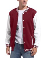 Veste universitaire pour hommes en gros, personnalisable avec logo, style Letterman, en laine avec manches en cuir, pour l'hiver, fabrication OEM