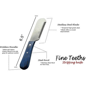 Cuchillo Profesional para el Cuidado de Mascotas, para Eliminar Pelo Suelto y Recortar, Cuchillo Resistente para Perros y Gatos - Product Image 1
