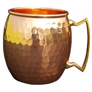 Pure <b>Copper</b> Round Shaped Embossed Design Moscow Mule Beer Mug <b>Cup</b>-450 ML - Product Image 3