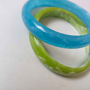 Brazaletes gruesos de mármol de resina Irregular de colores Vintage para mujer, pulsera geométrica y accesorios para puños - Product Image 2