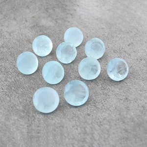 Aigue-marine de qualité AAA+ facettée, taille ronde, pierre précieuse calibrée, pour la fabrication de bijoux, toutes tailles en gros - Product Image 5