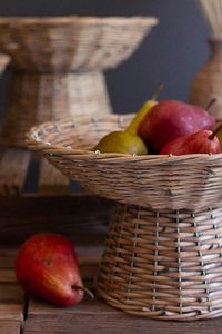 Nouvelle Décoration de Table de Réception de Mariage en Rotin Naturel Faite à la Main, Bol sur Pied en Osier Moderne de Luxe et Présentoir Floral/Fruité - Product Image 4
