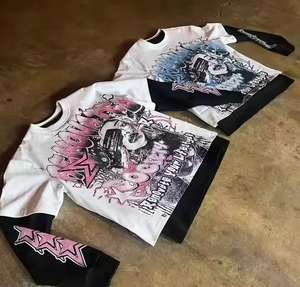 Camiseta Gráfica Premium Y2K, 300 GSM, Algodón Grueso, Oversize, Doble Capa, Manga Larga, Impresión Personalizada, Venta al Por Mayor - Product Image 3