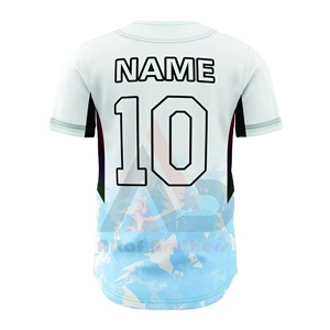 Maillot de baseball pour adulte à manches courtes, nouvelle arrivée, design personnalisé tendance sur le devant, séchage rapide, respirant, grande taille, antibactérien - Product Image 2