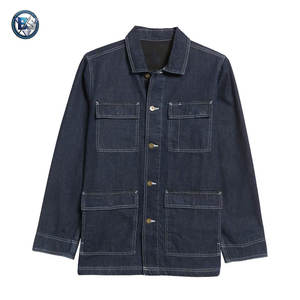 Veste en jean pour homme, style personnalisé, vêtement d'extérieur décontracté avec manches longues et poches avant, veste d'hiver - Product Image 1