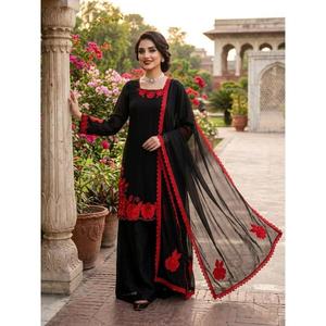 NOUVEAUTÉ : Ensemble Salwar Kameez pakistanais en tissu Fendi Coton, comprenant haut, bas et dupatta, avec doublure intérieure. Tenue traditionnelle de fête pour femme, toutes saisons, FATEMA. - Product Image 1
