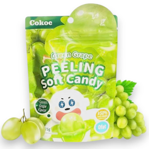 Juicy Green Grape Gummy <b>Candy</b> Peeled Style 75g Cokoc Brand Chewy Treat Competitive Price Bulk Supply Export - Product Image 2