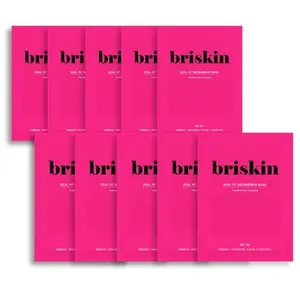 Briskin Real Fit Second Skin Radiance Facial Mask Sheet Good Quality 10- Piece Set - Product Image 1