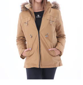 Parka d'hiver pour femme, couleur personnalisée, tissu imperméable, doublure polaire chaude, vêtement d'extérieur, fabricant 2026 - Product Image 5