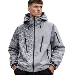 Blouson Softshell Unisexe Whiteaura International à Capuche Imperméable avec Fermeture Éclair Coupe-Vent Extérieur Coupe Droite Entièrement Zippé - Product Image 1