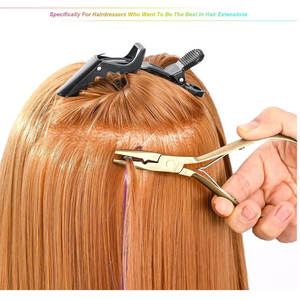 Hair Extension Pliers <b>Set</b> Metal <b>Crimping</b> Tool Hook Threader Tape Sealing Installation Kit Hair Extension Installation Kit - Product Image 4