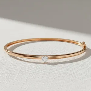 Brazalete de Oro de 14K con Diamante Cultivado en Laboratorio, Corte Pera, Solitario, Forma de Lágrima, Certificado IGI, Regalo de Cumpleaños - Product Image 3