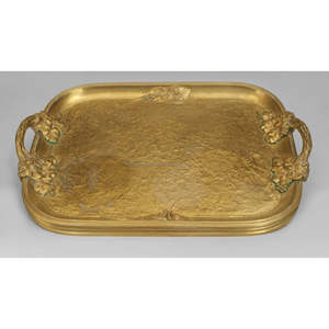 Elegant Brass Food Serving Tray Gold Plated Finished With Handles Perfect for Hotels and Home Kitchenware Use - Product Image 2
