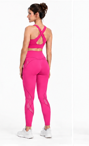 Women Yoga Set Backless Sports Bra High <b>Waist</b> <b>Leggings</b> Two Piece Buttery Soft Stretch - Product Image 6