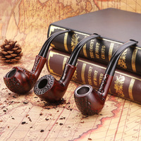 Pipe à fumer en bois en gros, réutilisable, écologique, en bois d'ébène fait main, avec accessoires, prix réduit